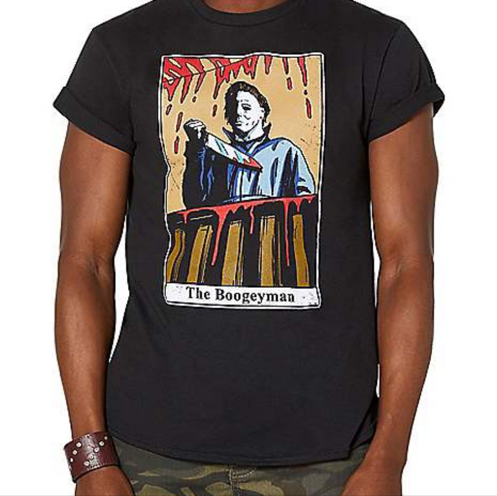 Michael Myers "boogie man " tarot card print tshirt